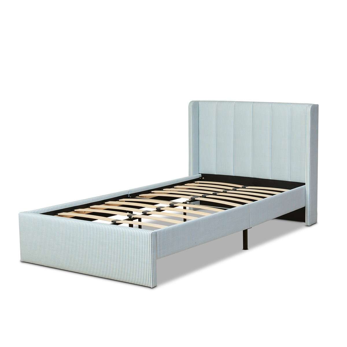 Quinn King Single Bed - Blue Stripe - Mocka New Zealand