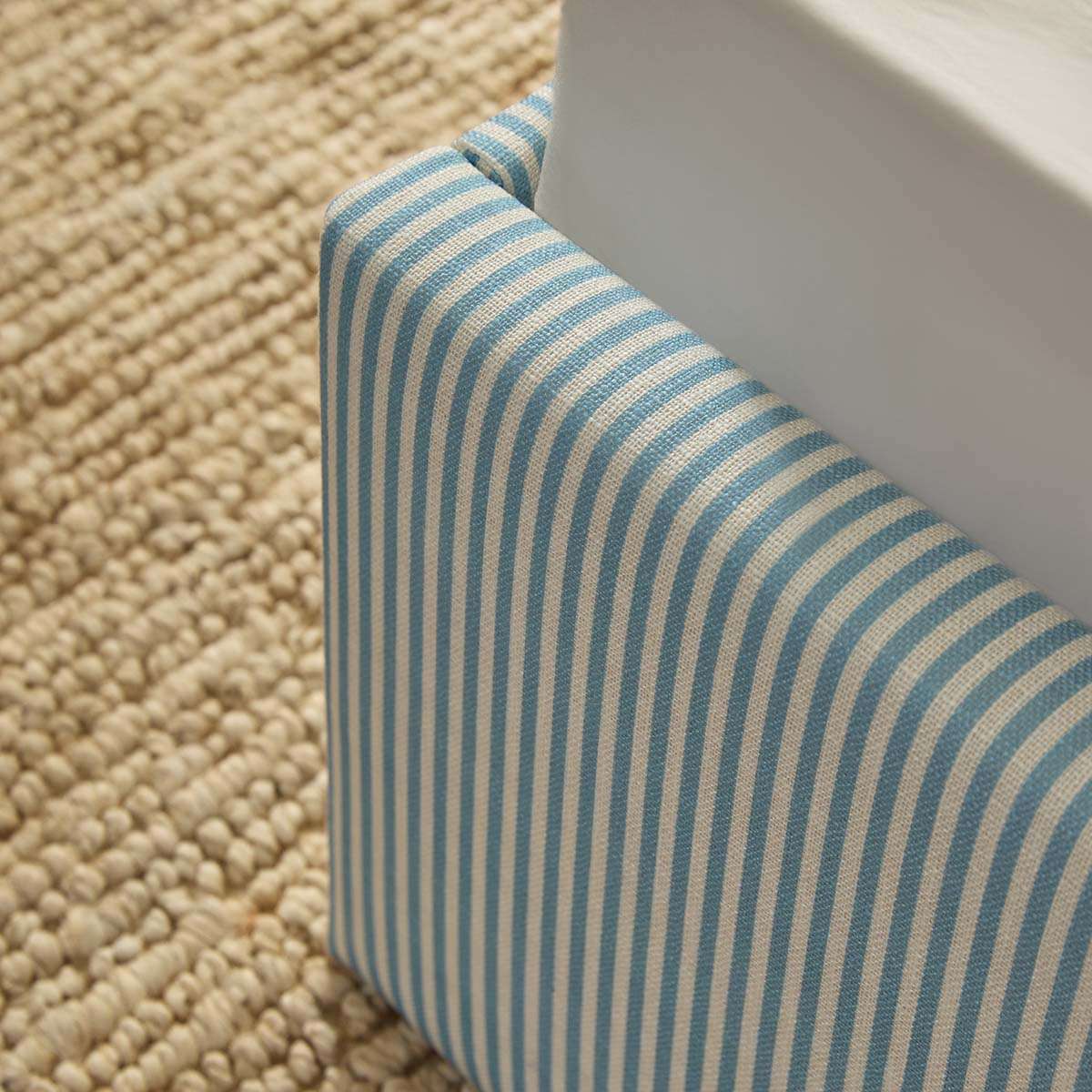 Quinn King Single Bed - Blue Stripe - Mocka New Zealand