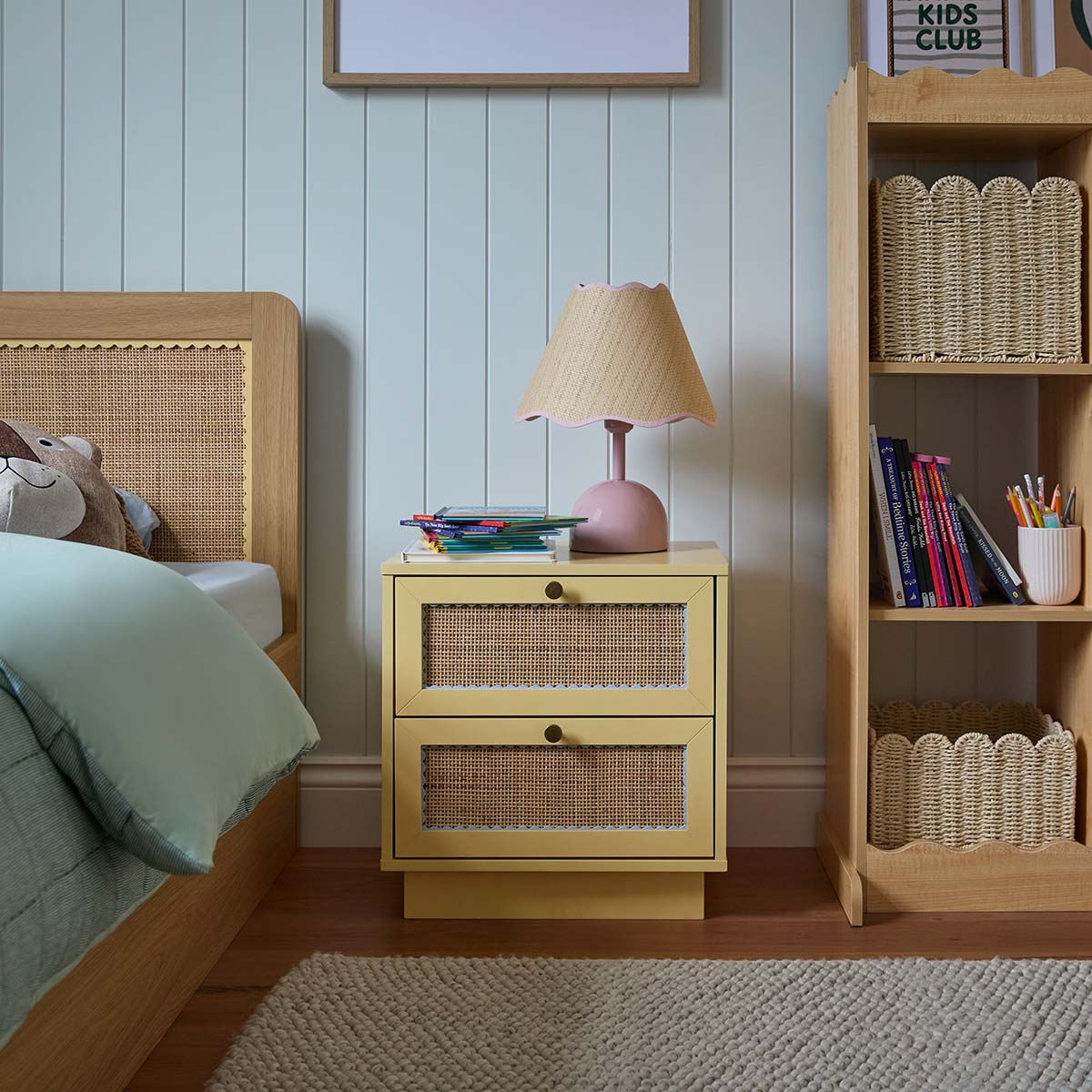 Bonnie Bedside Table - Buttermilk - Mocka New Zealand