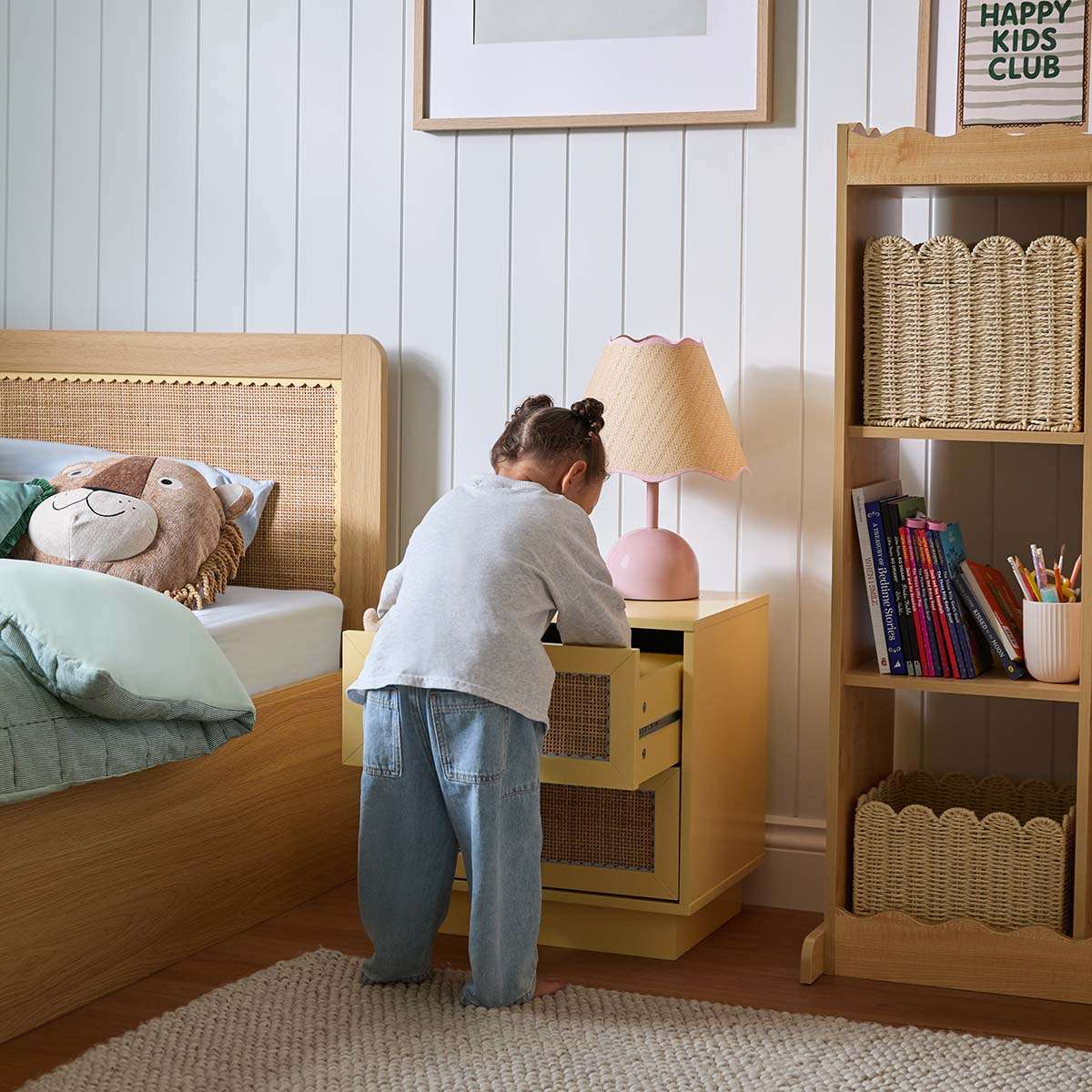 Bonnie Bedside Table - Buttermilk - Mocka New Zealand