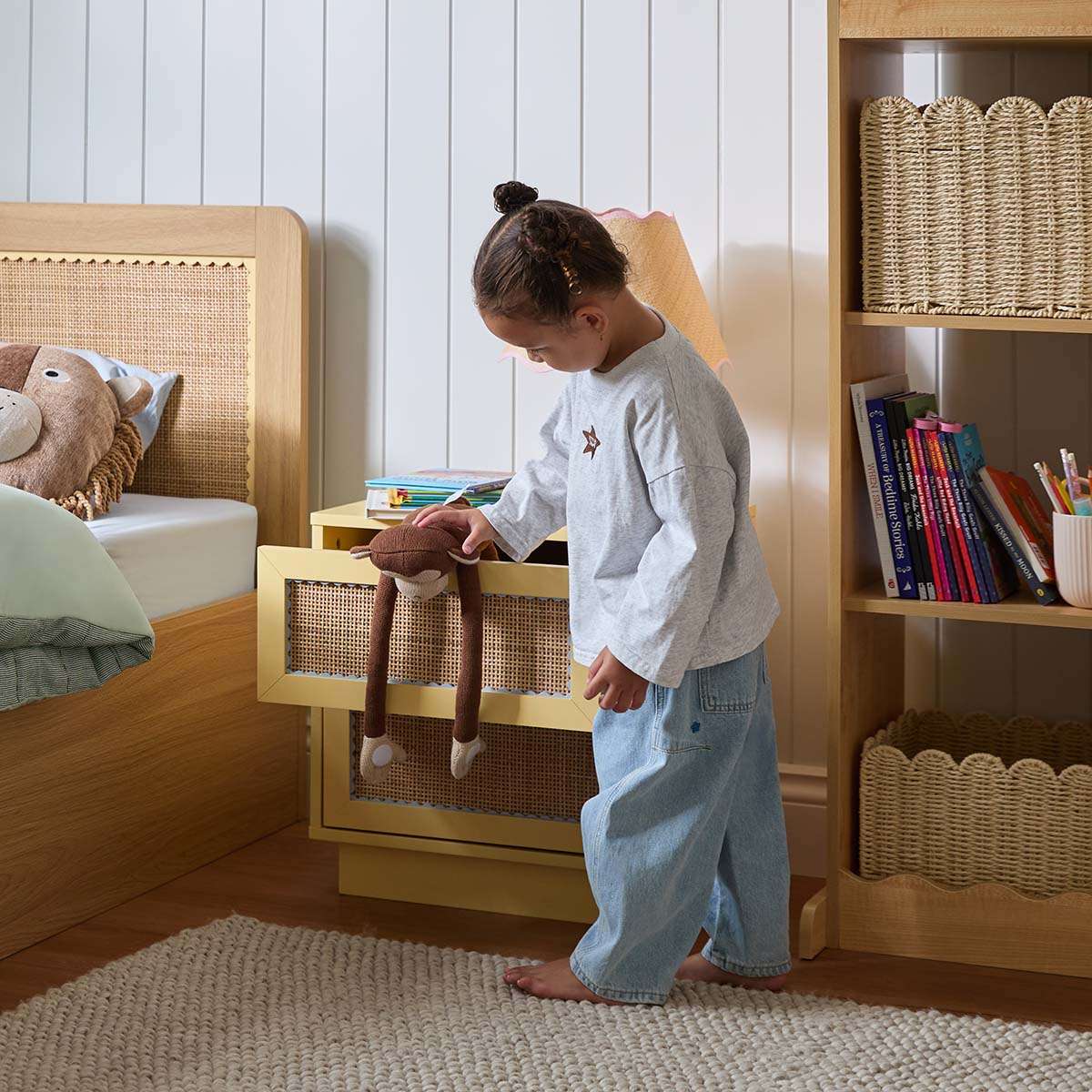Bonnie Bedside Table - Buttermilk