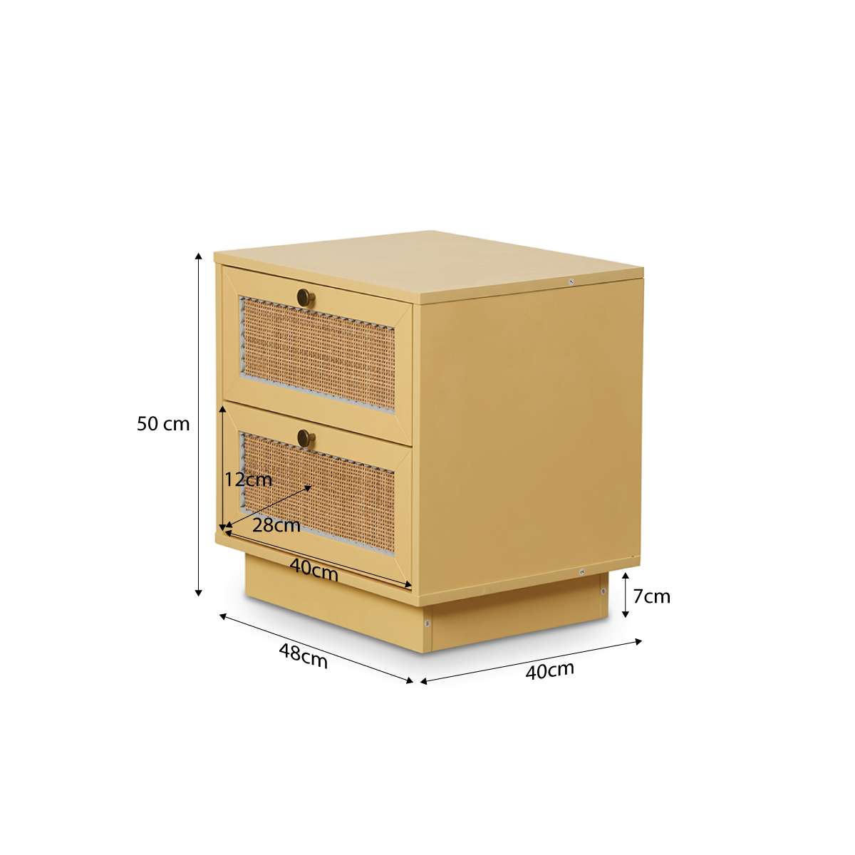 Bonnie Bedside Table - Buttermilk