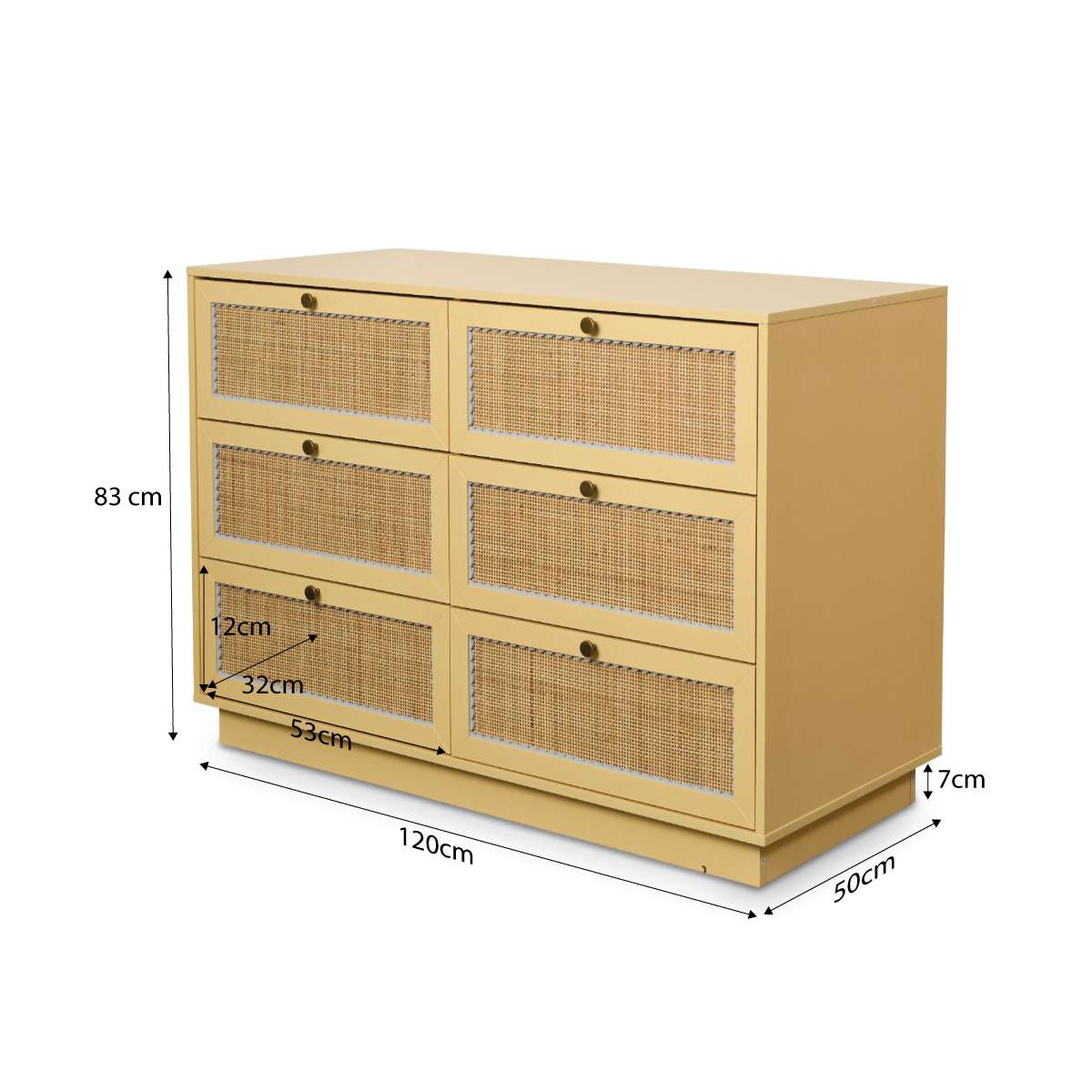 Bonnie Six Drawers - Buttermilk - Mocka New Zealand