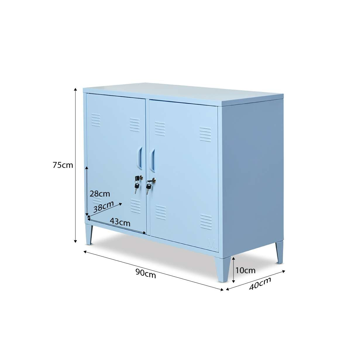 Mocka Powder Blue Locker Cabinet - Secure, Stylish | Mocka