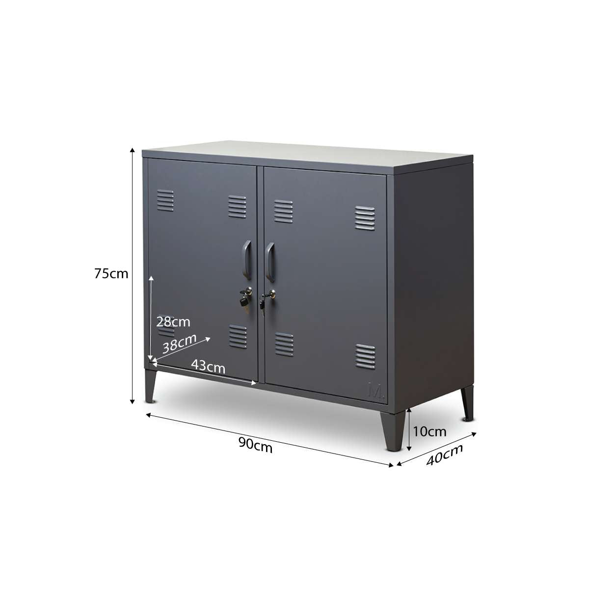 Mocka Original Locker Cabinet - Steele - Mocka New Zealand