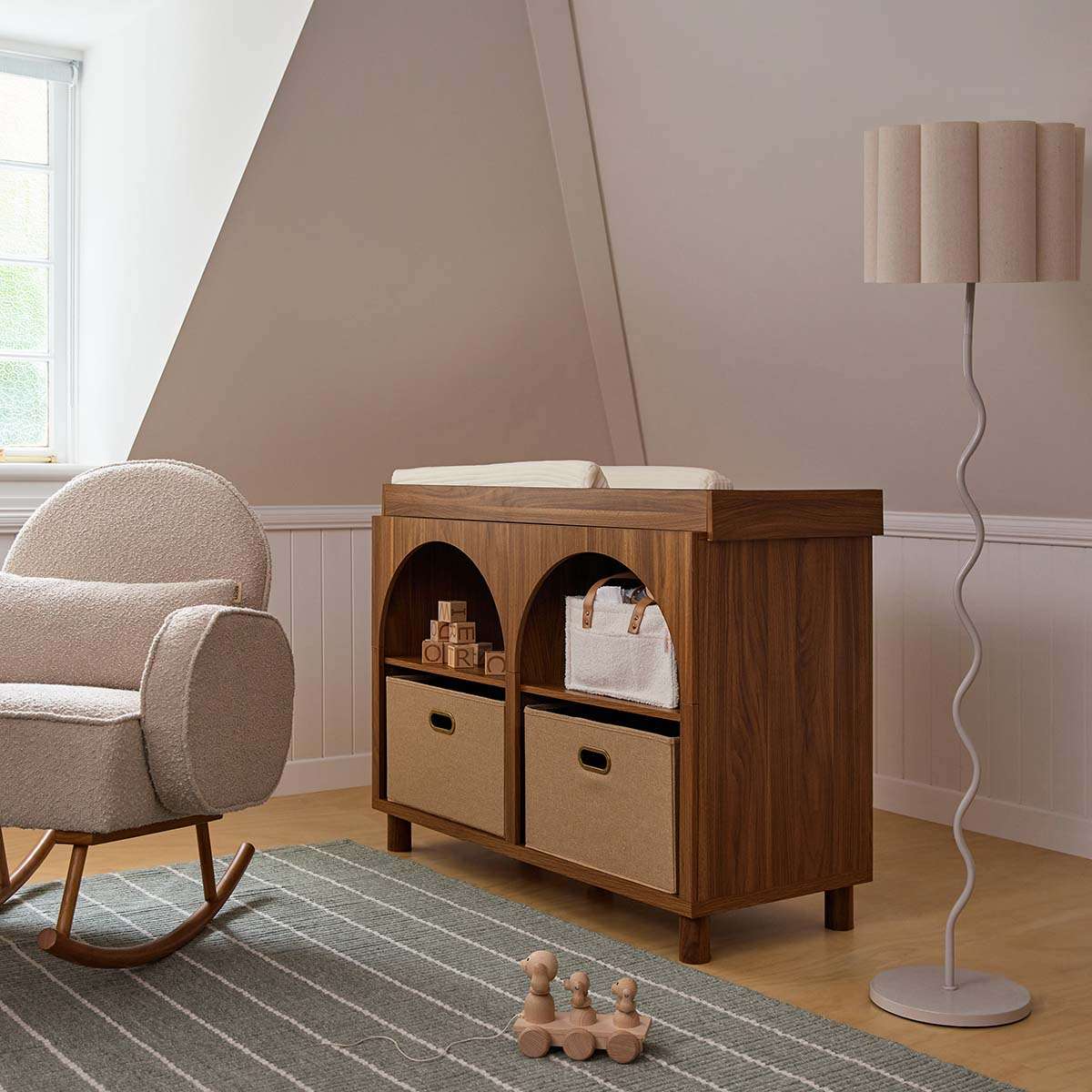 Archie Change Table with Removable Top - Hazelnut - Mocka New Zealand