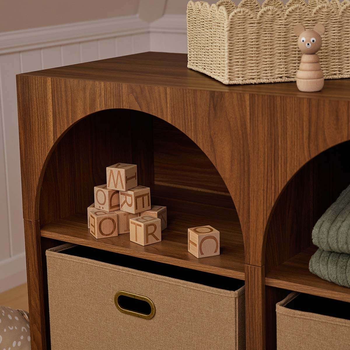 Archie Change Table with Removable Top - Hazelnut - Mocka New Zealand