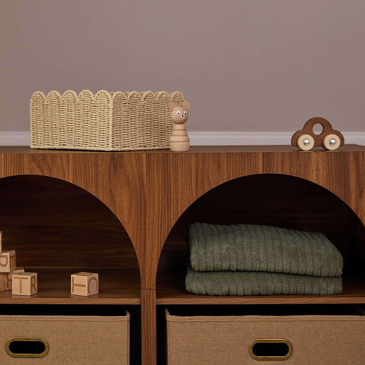 Archie Change Table with Removable Top - Hazelnut - Mocka New Zealand
