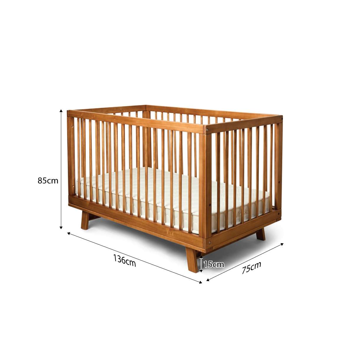 Aspen Classic Cot - Hazelnut - Mocka New Zealand