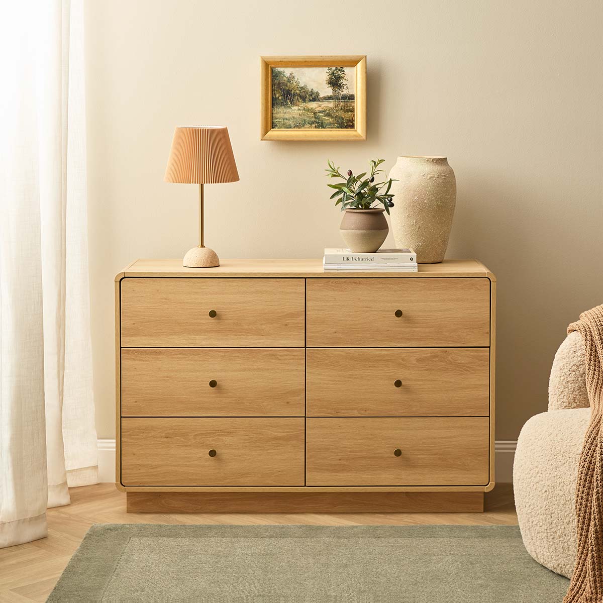 McKenna Six Drawer - Natural - Mocka New Zealand