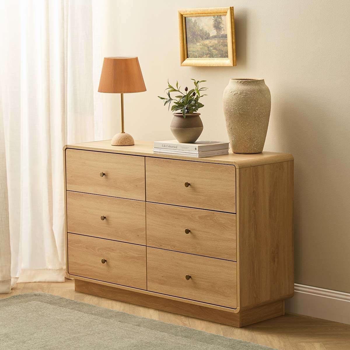 McKenna Six Drawer - Natural - Mocka New Zealand