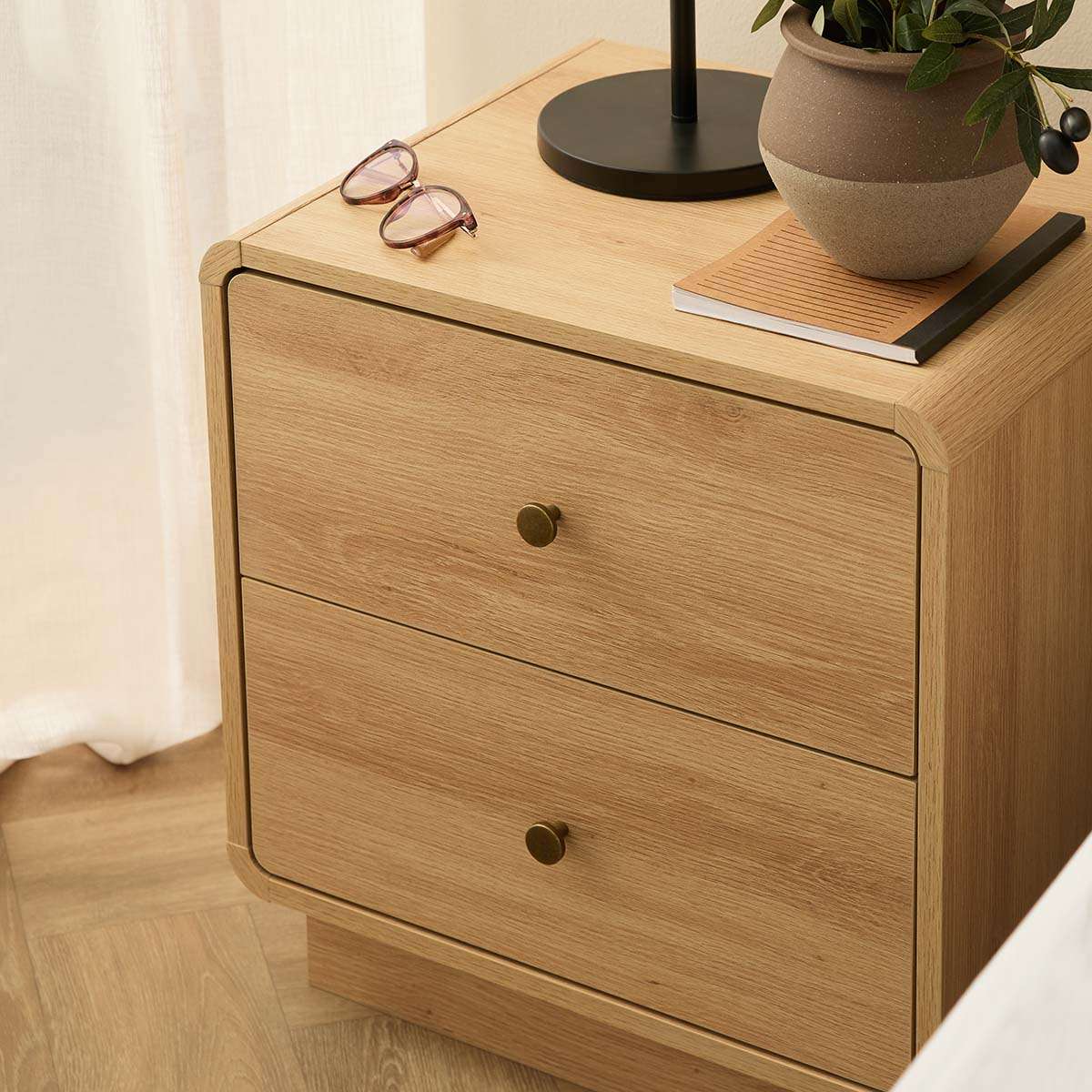 McKenna Bedside Table - Natural - Mocka New Zealand