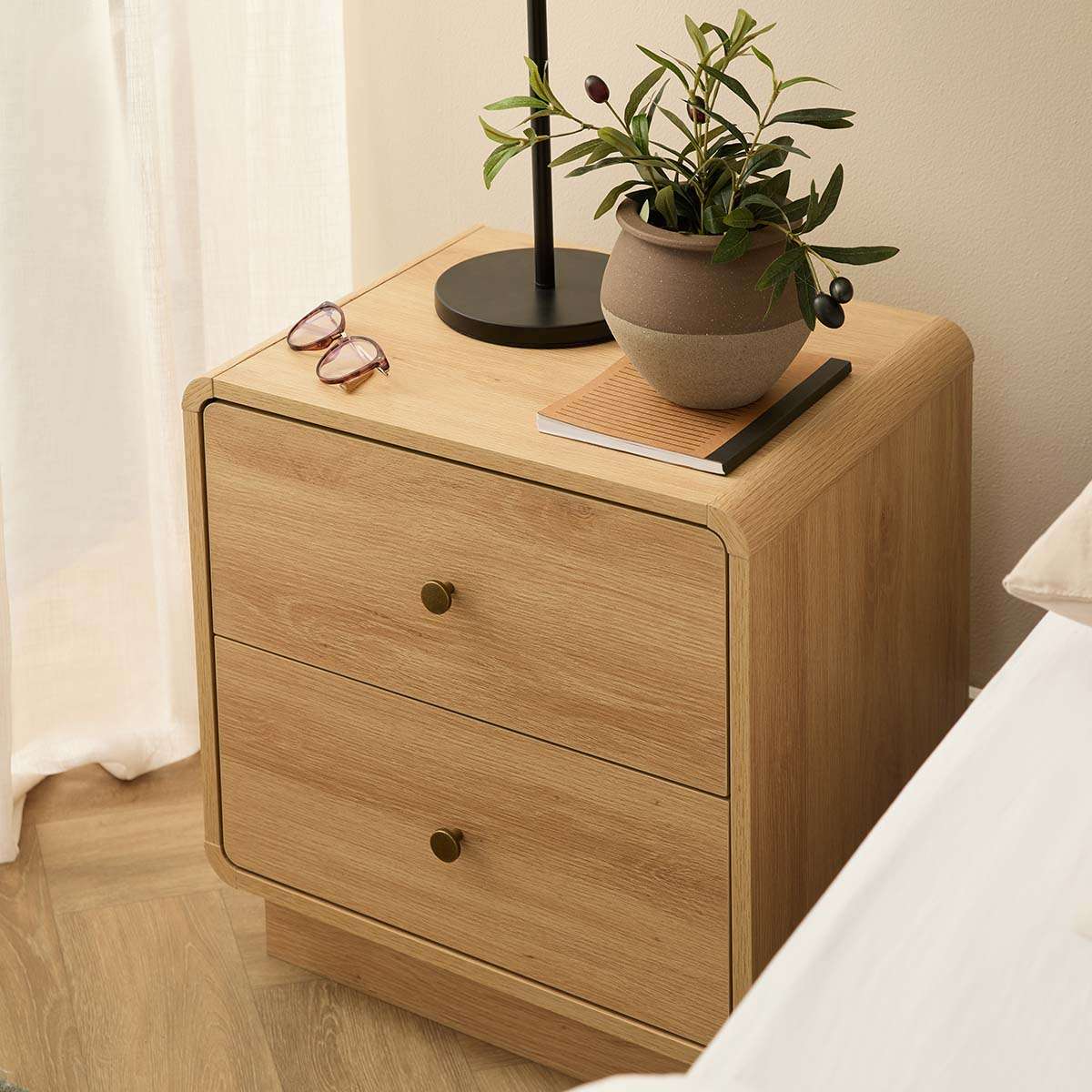 McKenna Bedside Table - Natural - Mocka New Zealand