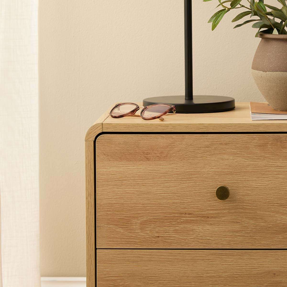McKenna Bedside Table - Natural - Mocka New Zealand