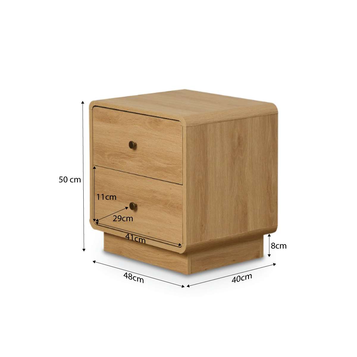 McKenna Bedside Table - Natural - Mocka New Zealand