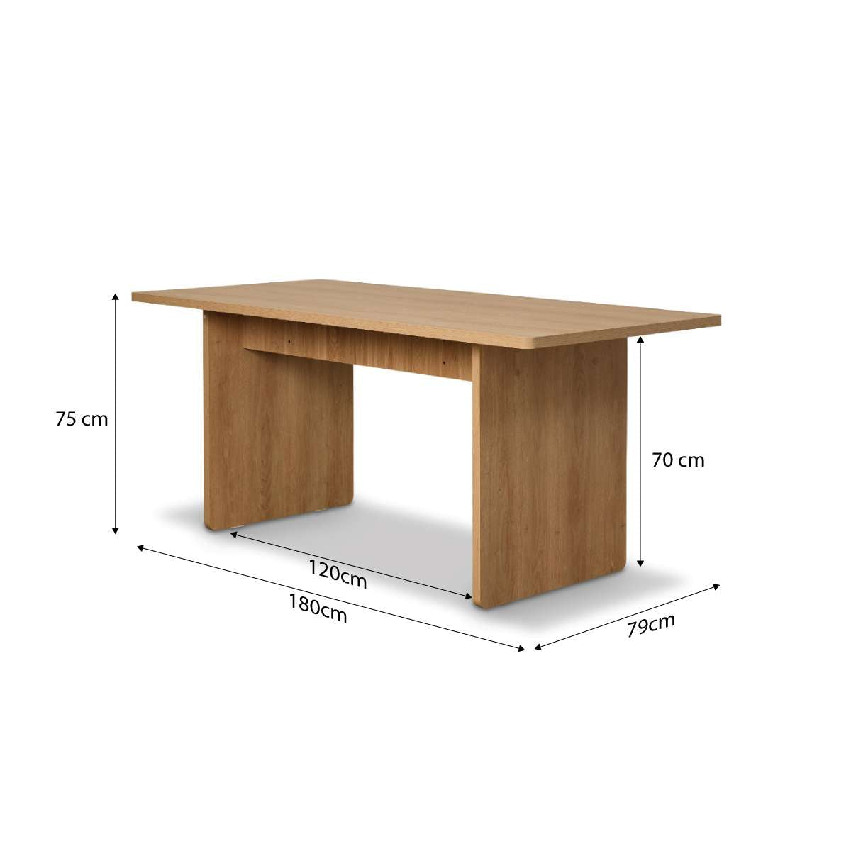 Montana Four Seater Dining Table - Natural - Mocka New Zealand