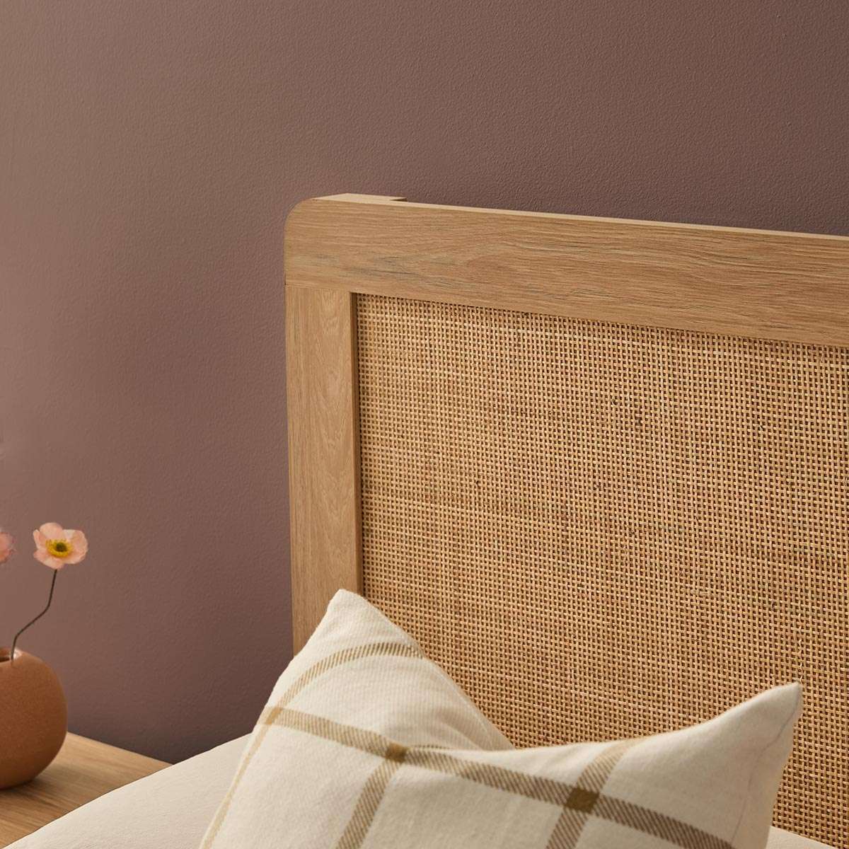 Noosa Rattan Queen Bed - Natural - Mocka New Zealand