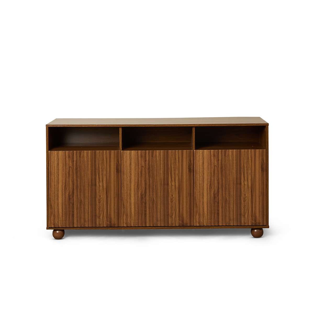 Deven Ball Feet Storage Console Table - Walnut - Mocka New Zealand