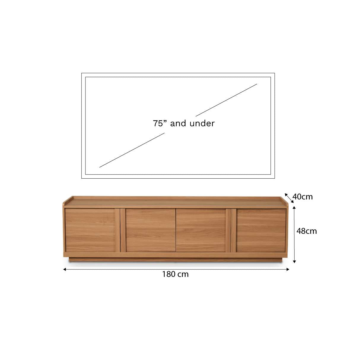 Copenhagen Entertainment Unit - Almond - Mocka New Zealand