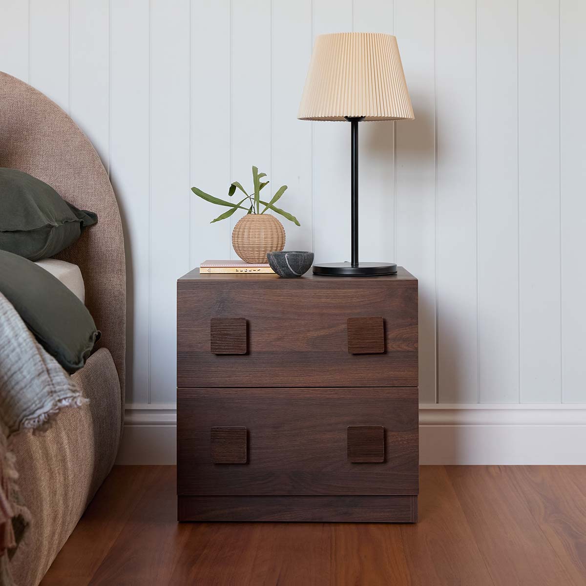 Kei Bedside Table - Walnut - Mocka New Zealand