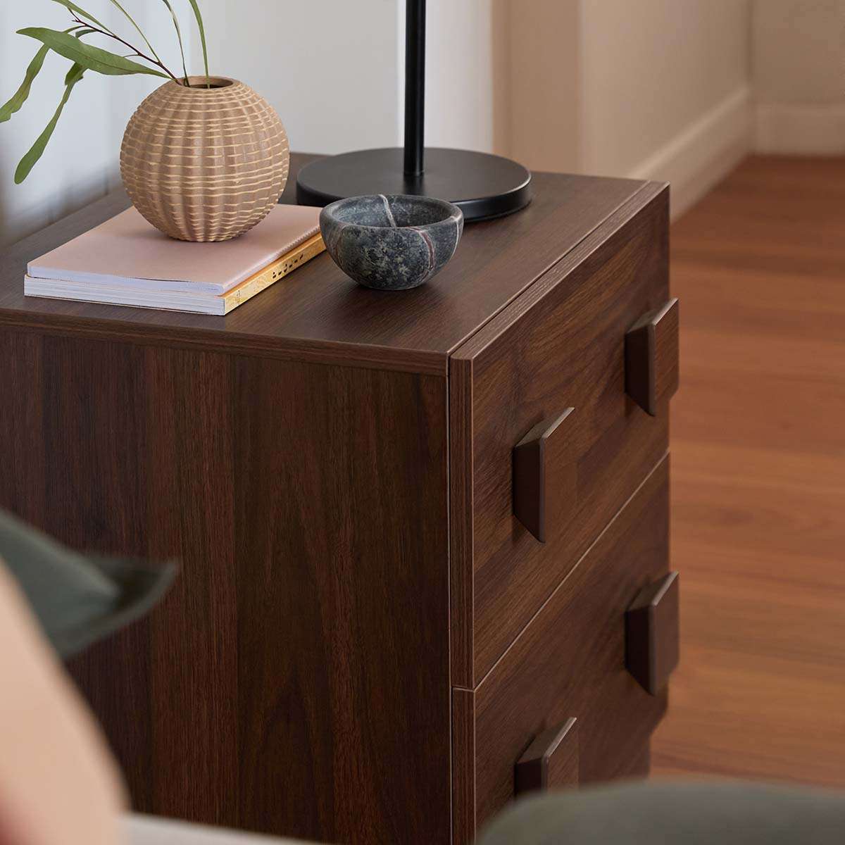 Kei Bedside Table - Walnut - Mocka New Zealand