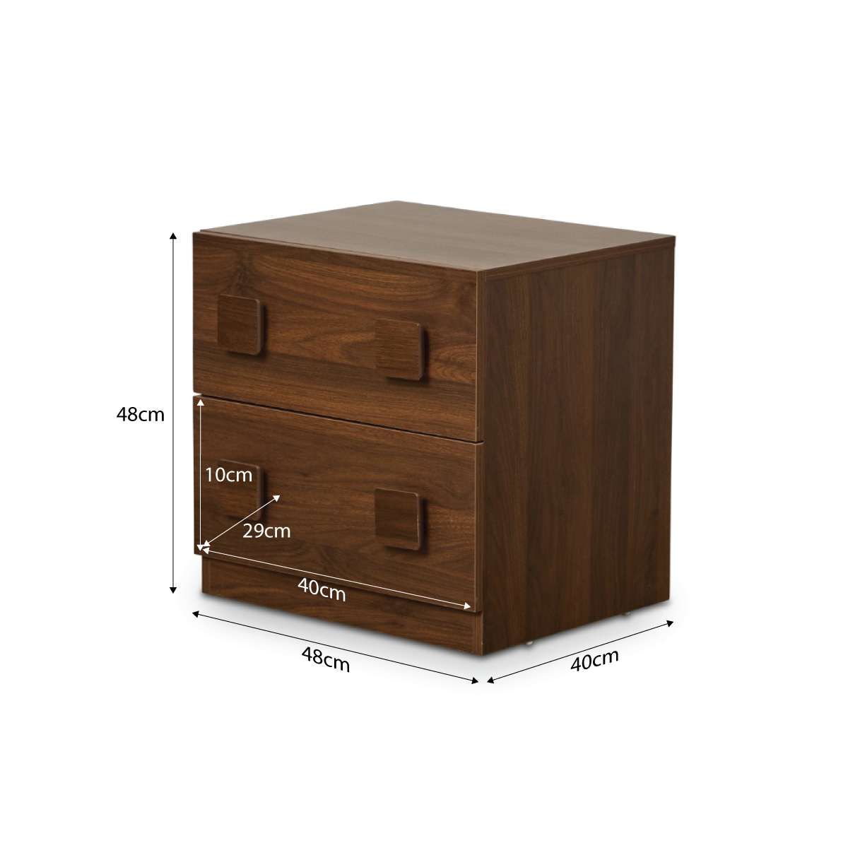 Kei Bedside Table - Walnut - Mocka New Zealand