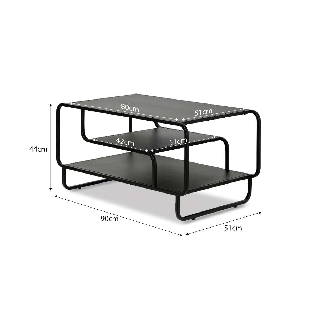 Hamilton Coffee Table - Black - Mocka New Zealand
