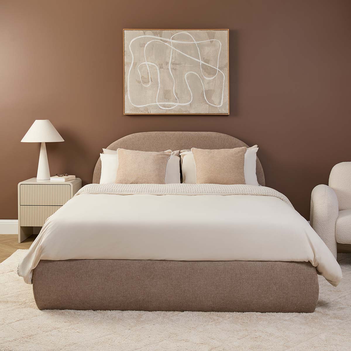 Tanner Storage Queen Bed - Beige - Mocka New Zealand