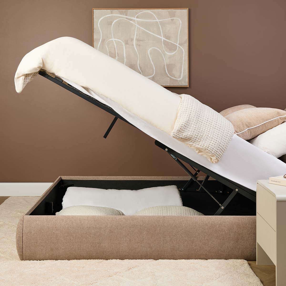 Tanner Storage Queen Bed and Bamboo Queen Mattress Bundle
