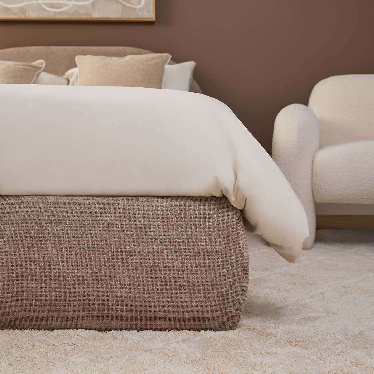 Tanner Storage Queen Bed - Beige - Mocka New Zealand