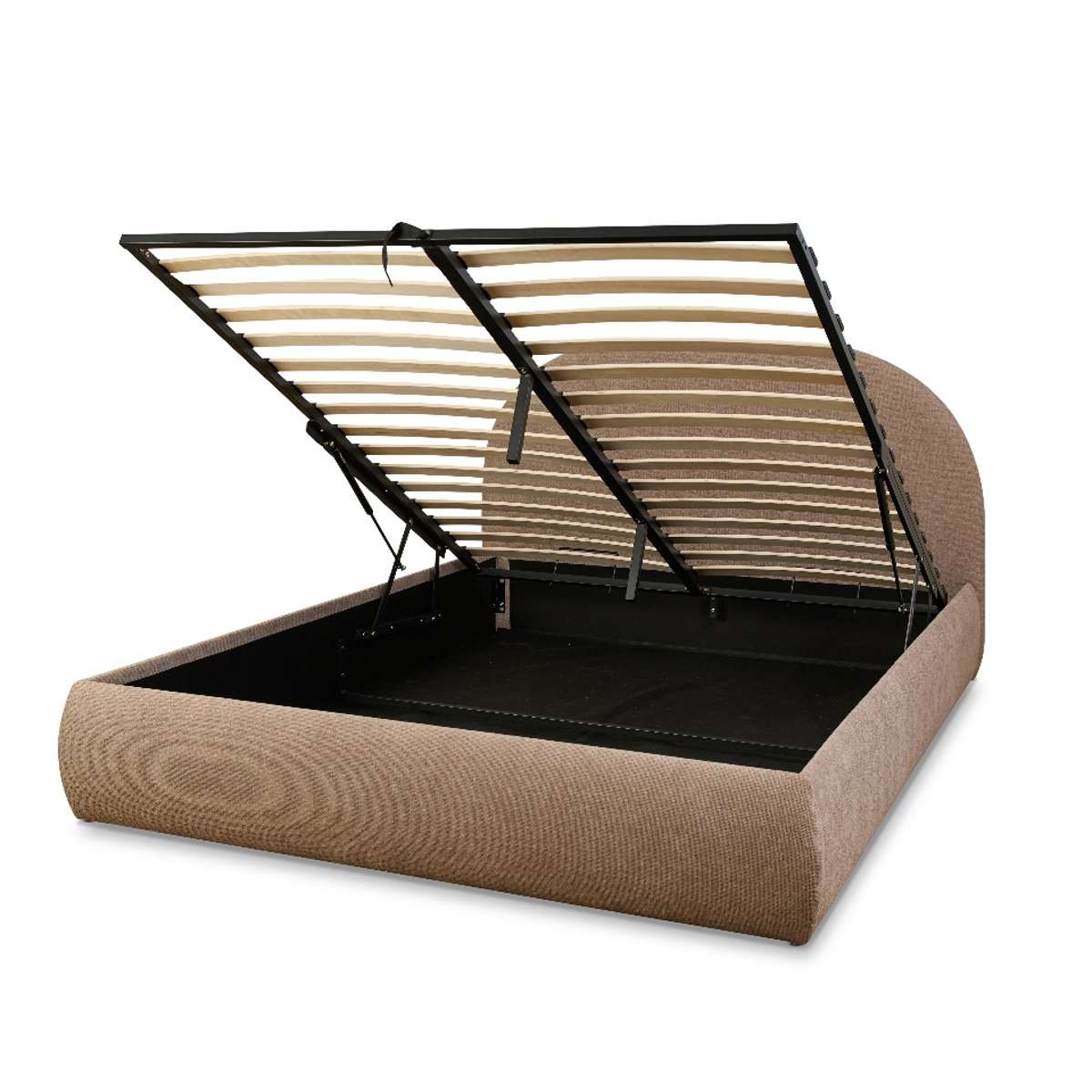 Tanner Storage Queen Bed - Beige - Mocka New Zealand