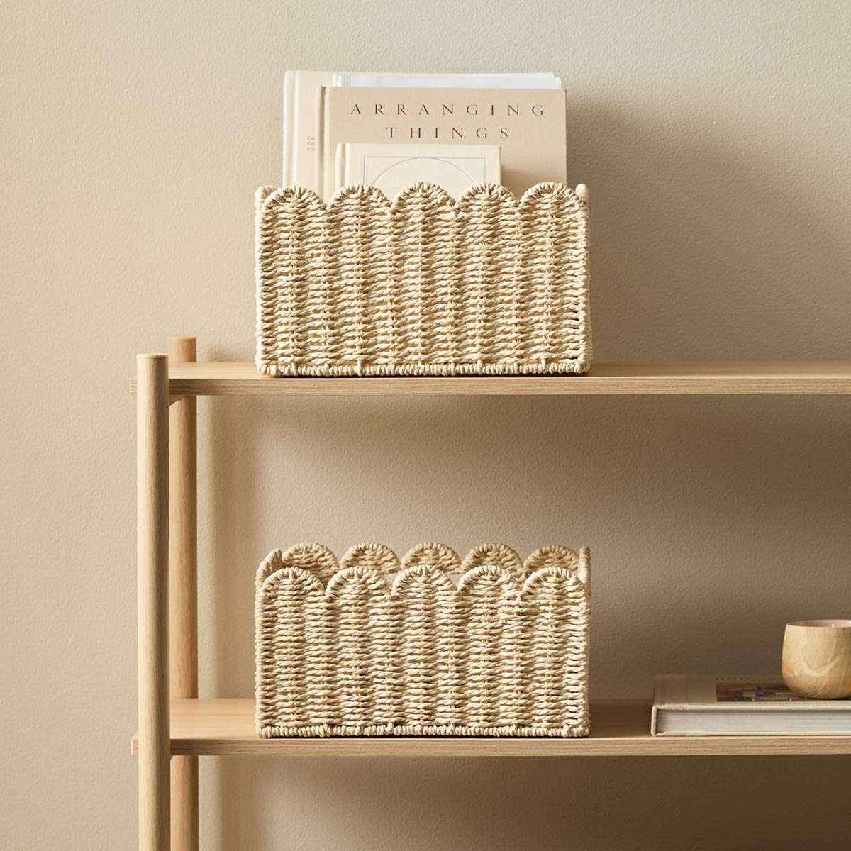 Scalloped Half Cube Baskets - Set of Two - Mocka New Zealand