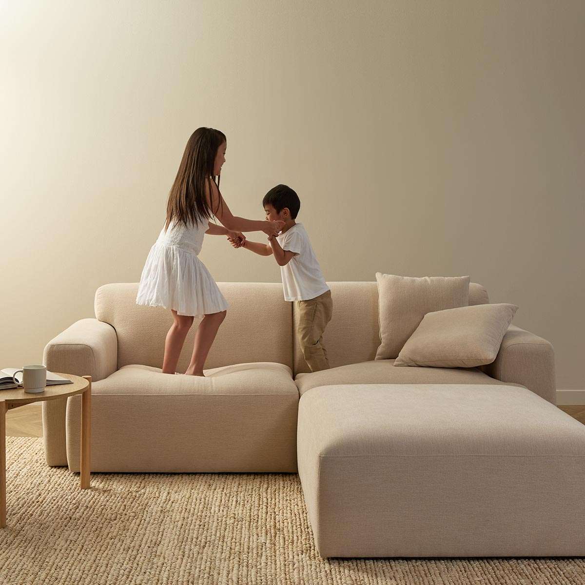 Dylan Large Ottoman - Natural - Mocka New Zealand