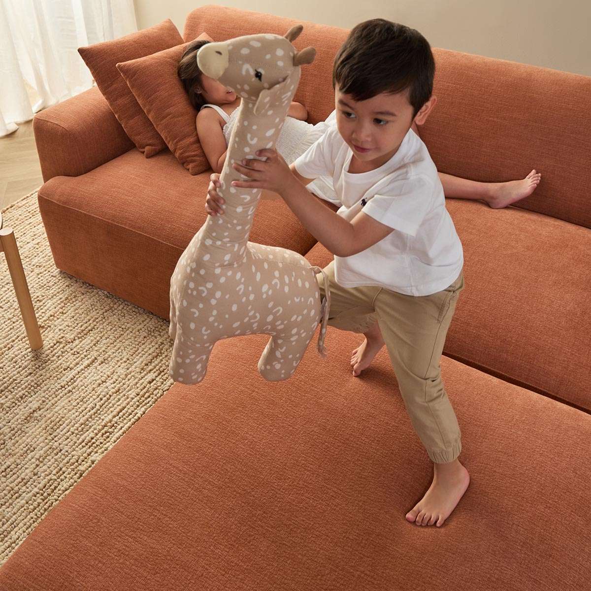 Dylan Large Ottoman - Rust - Mocka New Zealand