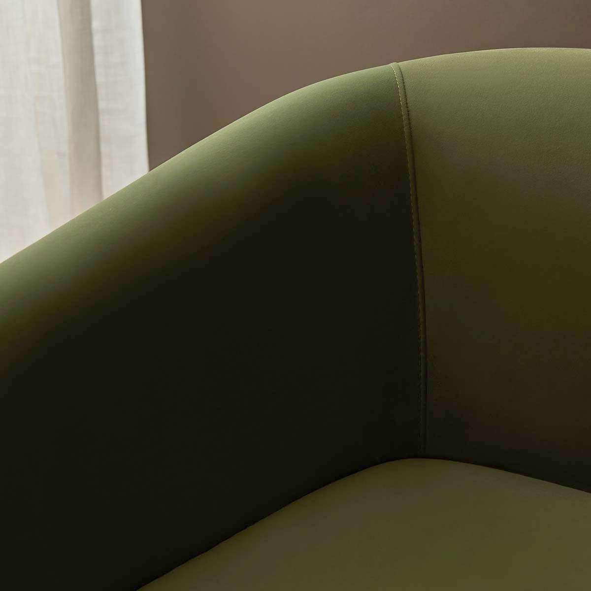 Reign 2.5 Seater Sofa - Olive Green Velvet