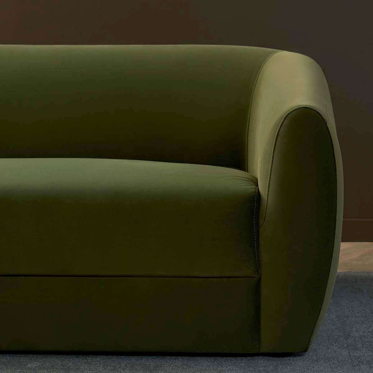 Reign 2.5 Seater Sofa - Olive Green Velvet - Mocka New Zealand