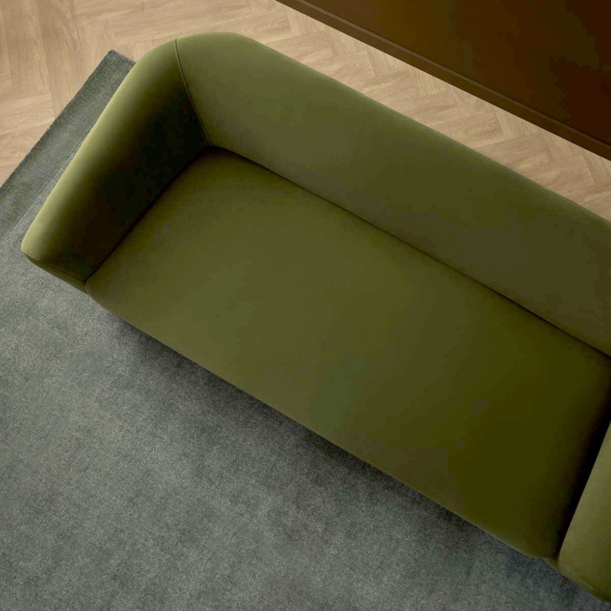 Reign 2.5 Seater Sofa - Olive Green Velvet
