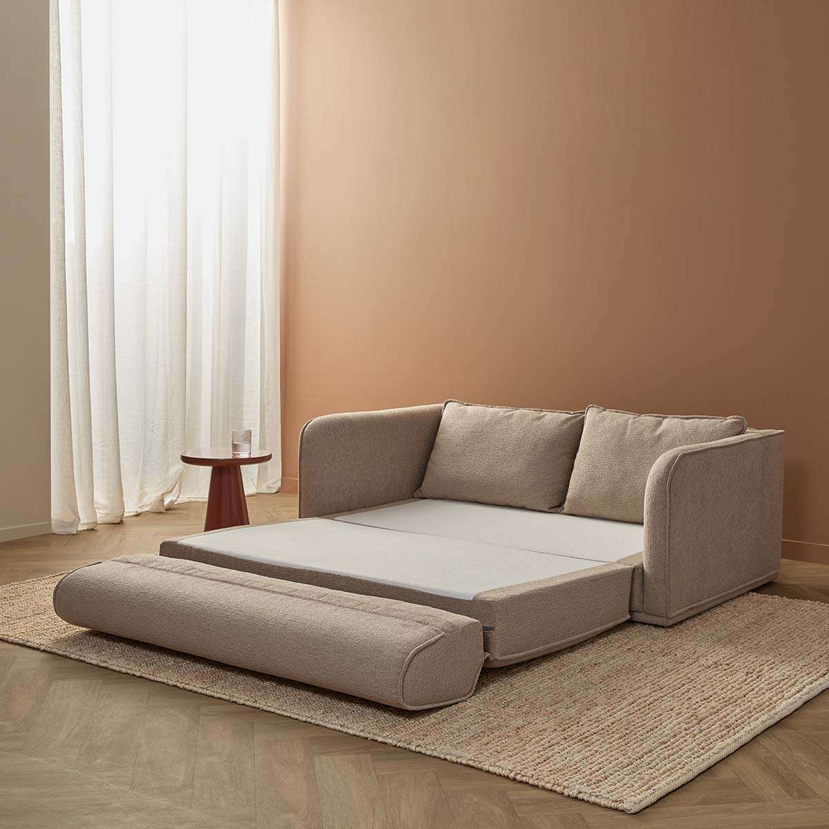 Tobie 2 Seater Sofa Bed - Natural - Mocka New Zealand