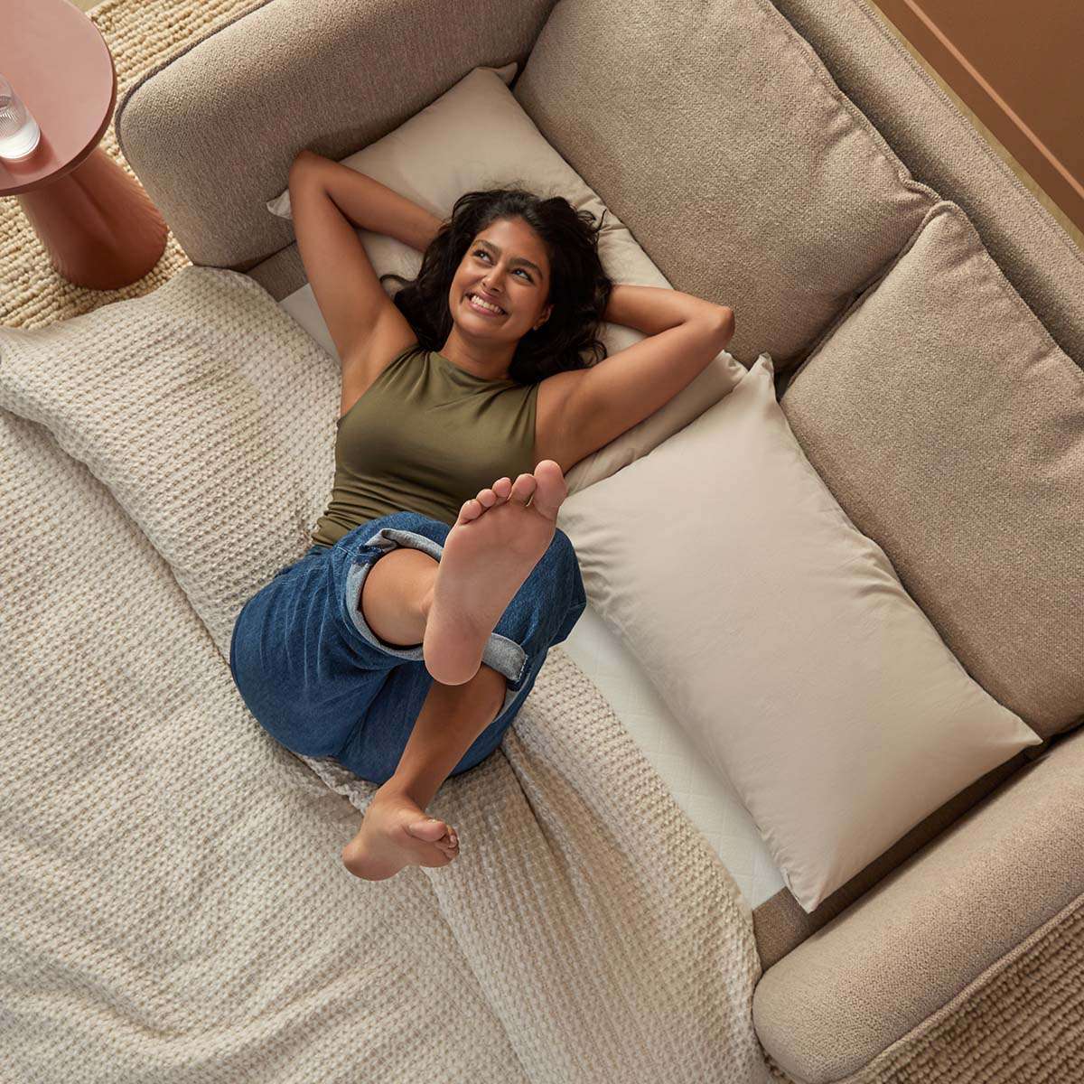 Tobie 2 Seater Sofa Bed - Natural - Mocka New Zealand