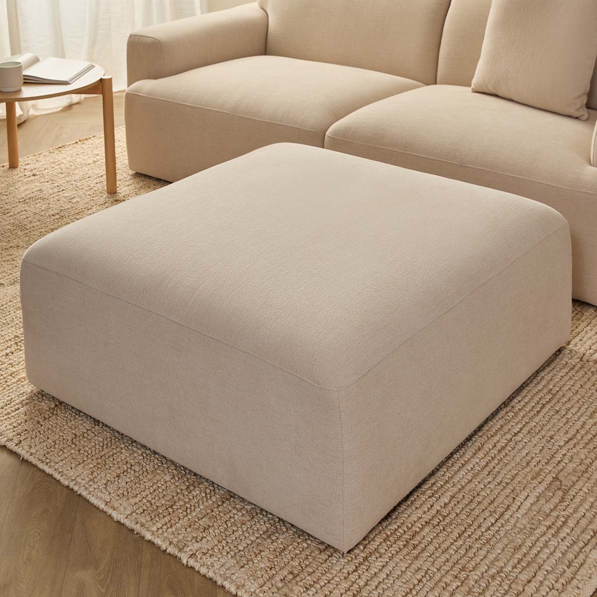 Dylan Large Ottoman - Natural - Mocka New Zealand