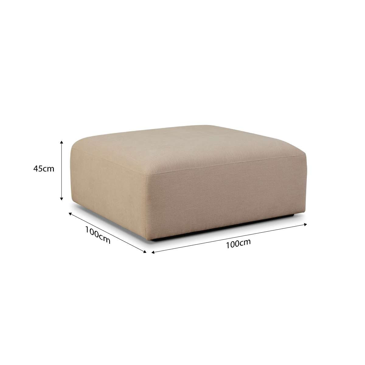 Dylan Large Ottoman - Natural - Mocka New Zealand