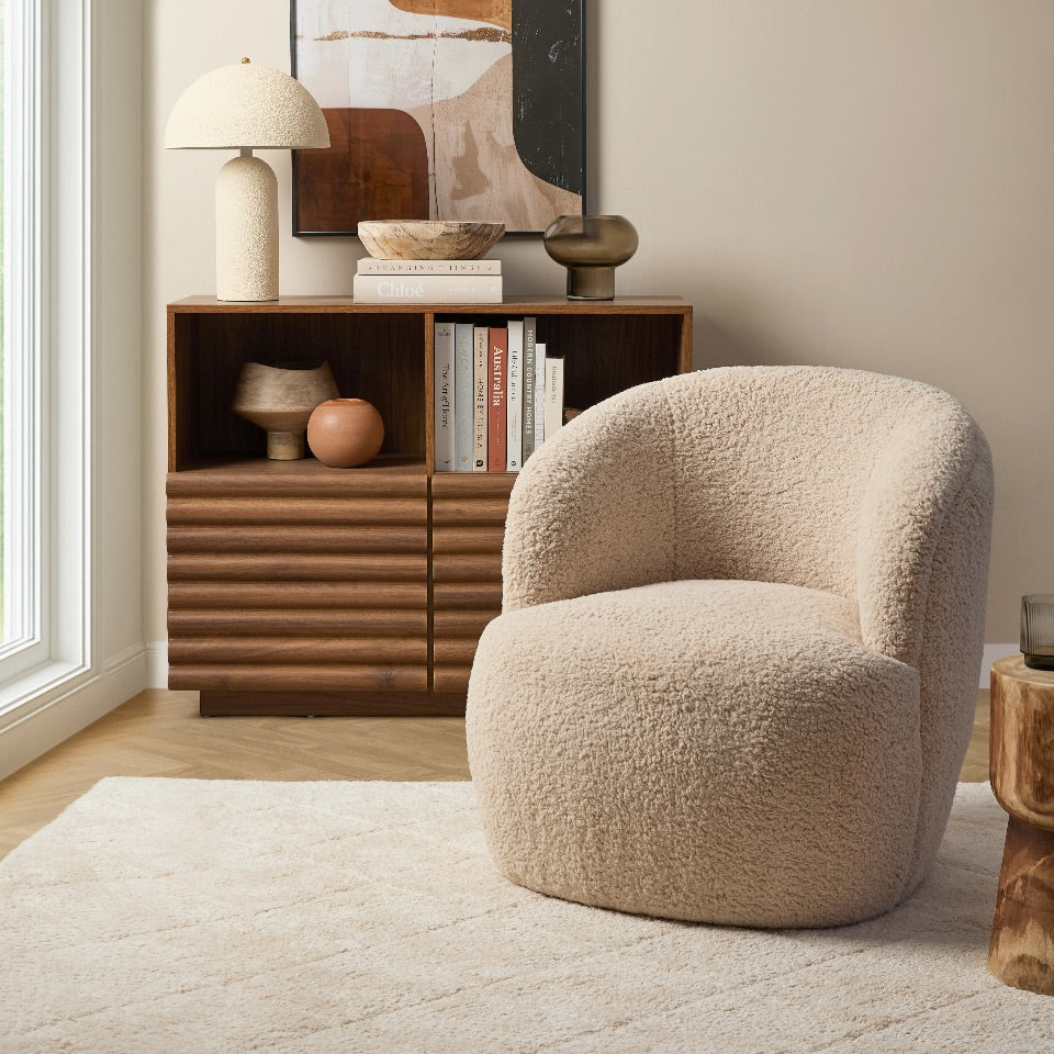 Leo Occasional Chair - Beige - Mocka New Zealand