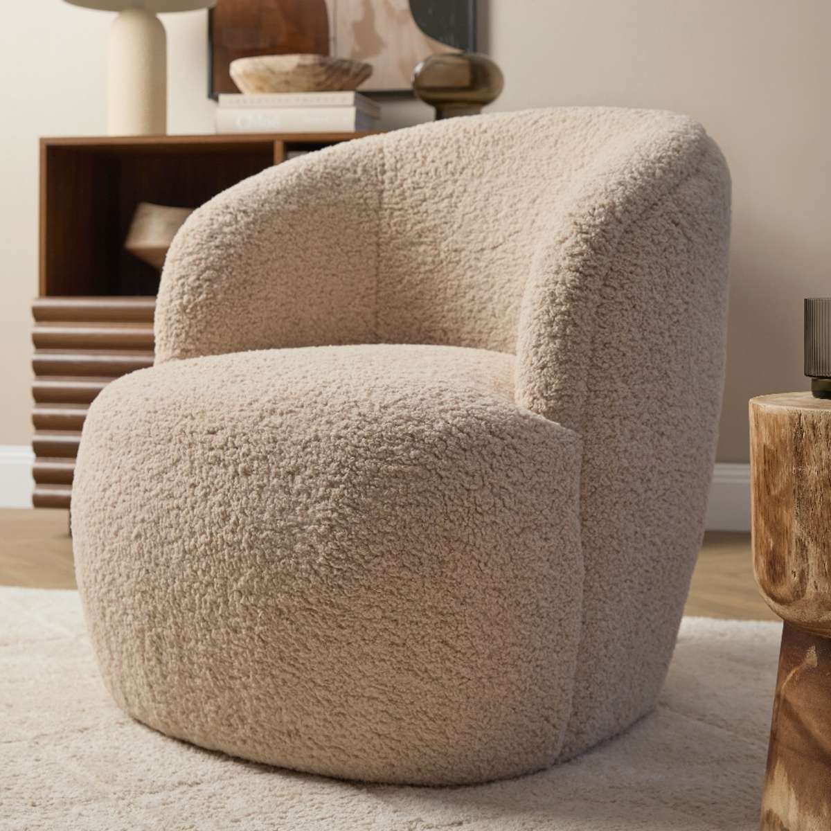 Leo Occasional Chair - Beige - Mocka New Zealand
