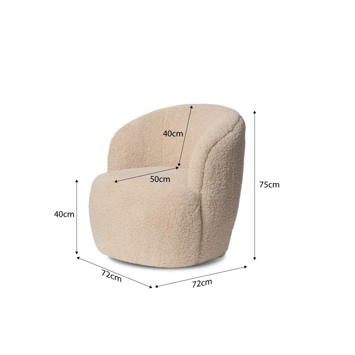 Leo Occasional Chair - Beige - Mocka New Zealand