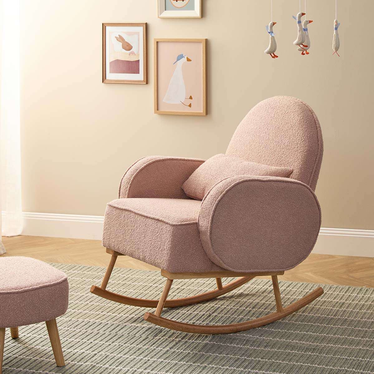 Buddy 2-in-1 Rocking Chair - Blush - Mocka New Zealand
