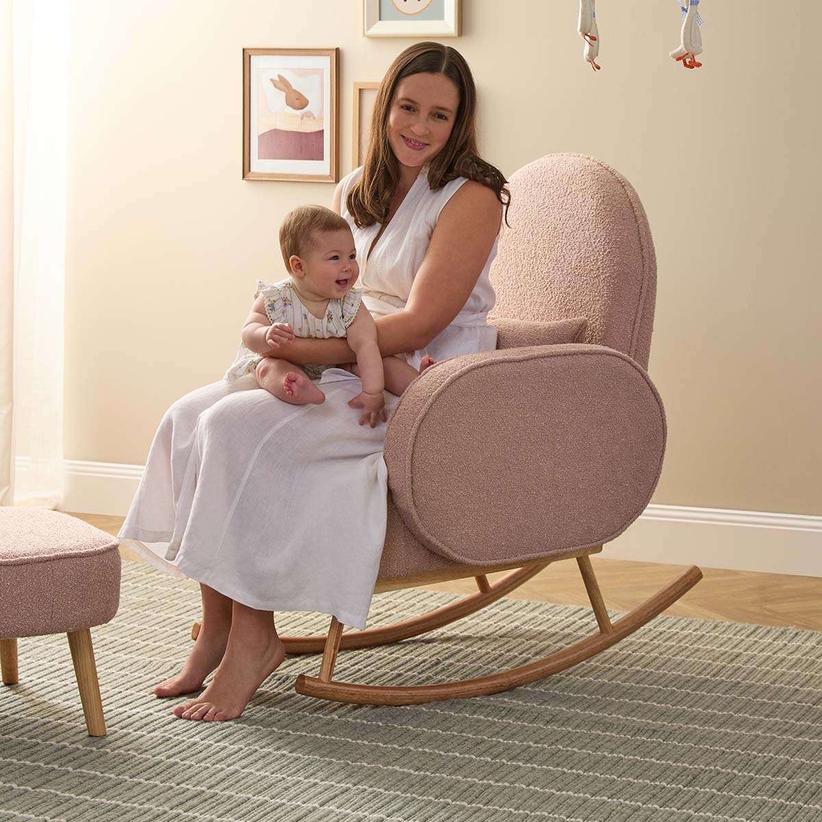 Buddy 2-in-1 Rocking Chair - Blush - Mocka New Zealand