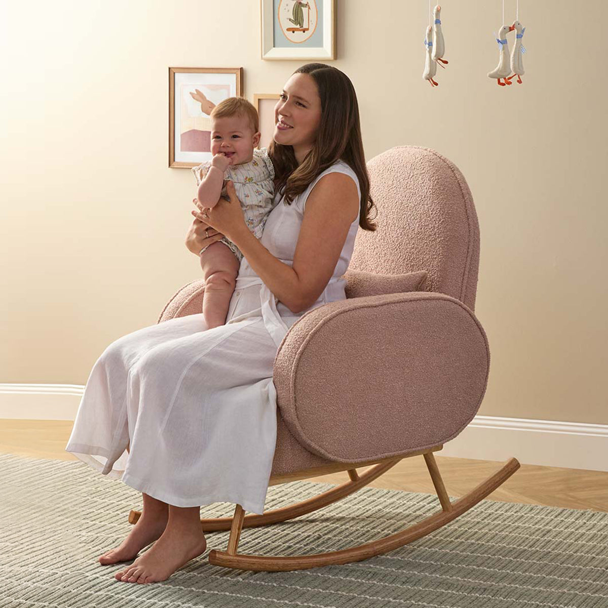 Buddy 2-in-1 Rocking Chair - Blush - Mocka New Zealand