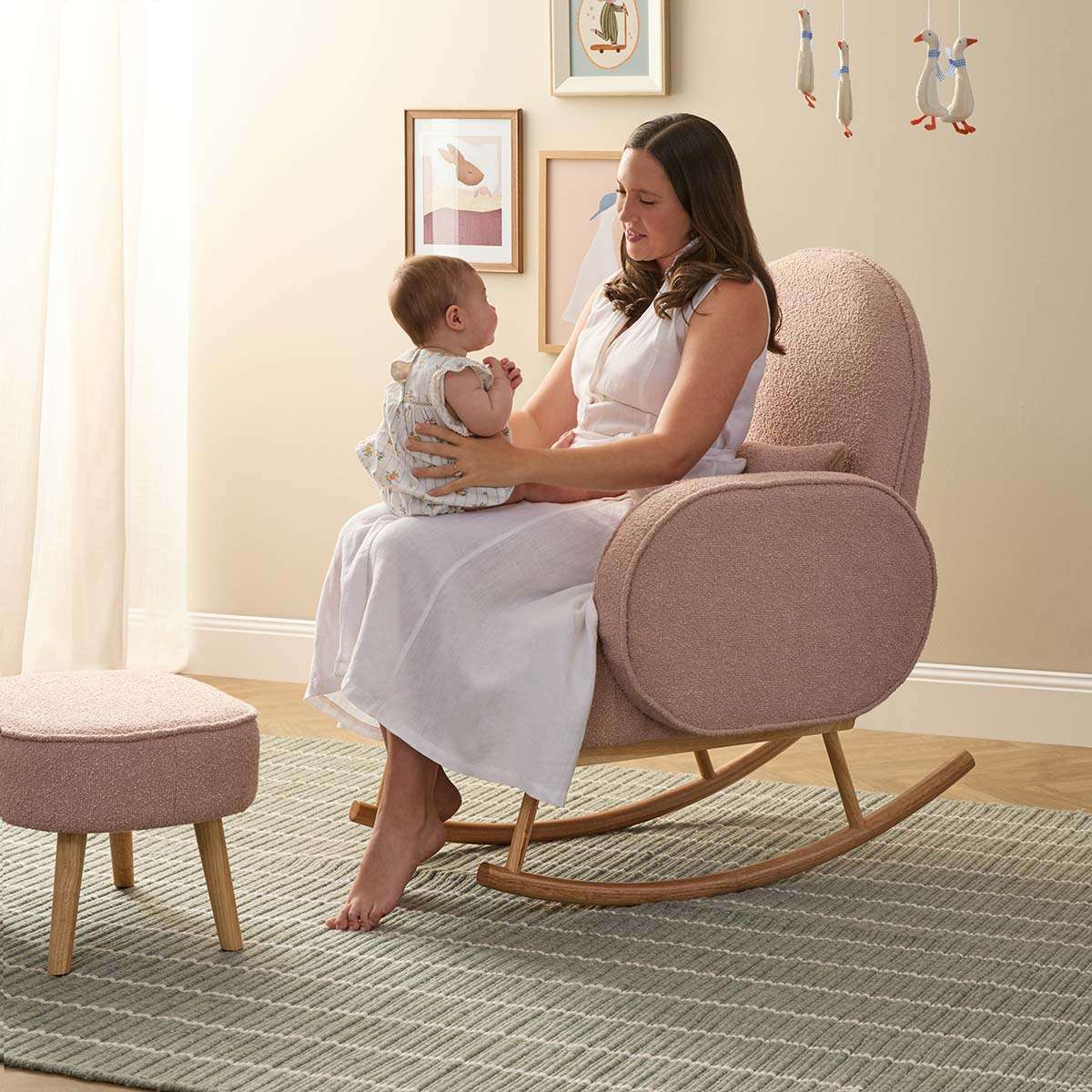 Buddy 2-in-1 Rocking Chair - Blush - Mocka New Zealand