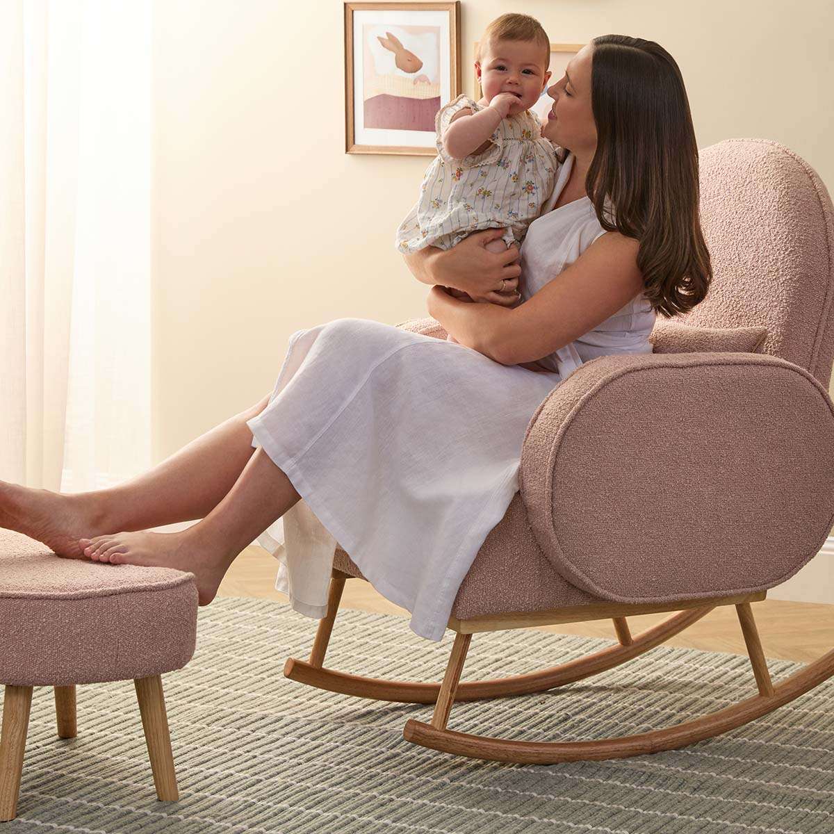Buddy 2-in-1 Rocking Chair - Blush - Mocka New Zealand