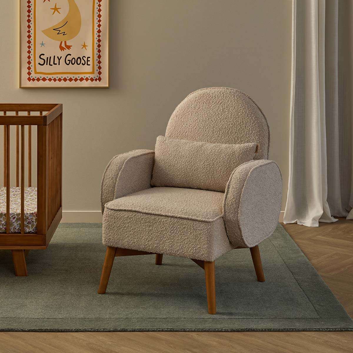 Small Rocker Stool Buddy 2-in-1 Rocker & Stool Set - Latte | Mocka
